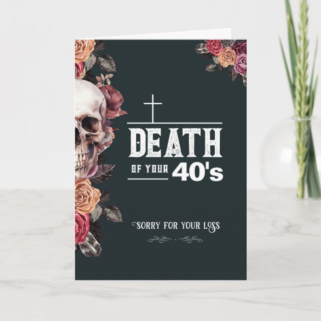 50:e födelsedagskortet Funny Död av 40:an Kort (Framsida)
