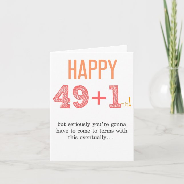 50:e födelsedagskortet lustigt kort (Framsida)