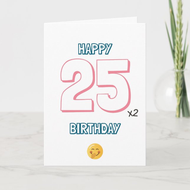 50:e födelsedagskortet tack kort (Framsida)