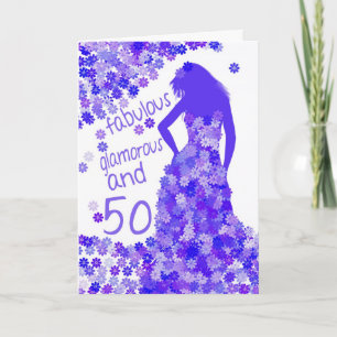 50:e födelsedagskortet - Uppmjukande, glamoröst oc Kort