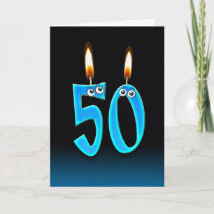 50:e födelsedagsljus kort