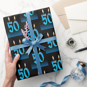 50:e födelsedagsljus med Eyebollar Presentpapper