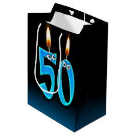 50:e födelsedagsljus Medium Gift Bag