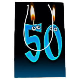 50:e födelsedagsljus Medium Gift Bag