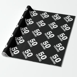 50:e födelsedagsomslaget pappert presentpapper