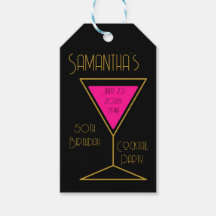 50:e födelsedagspartiet Cocktail Party Favor Black