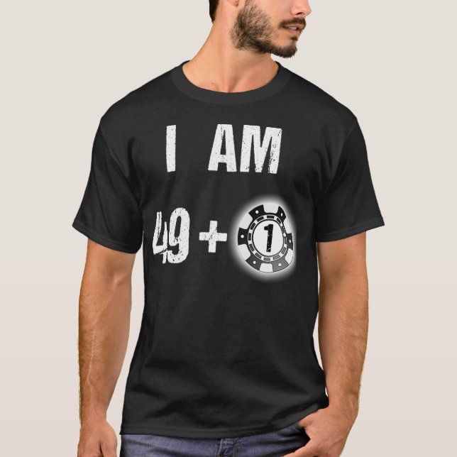 50:e födelsedagspokern 50 års Poker Player-gåva  T Shirt (Framsida)
