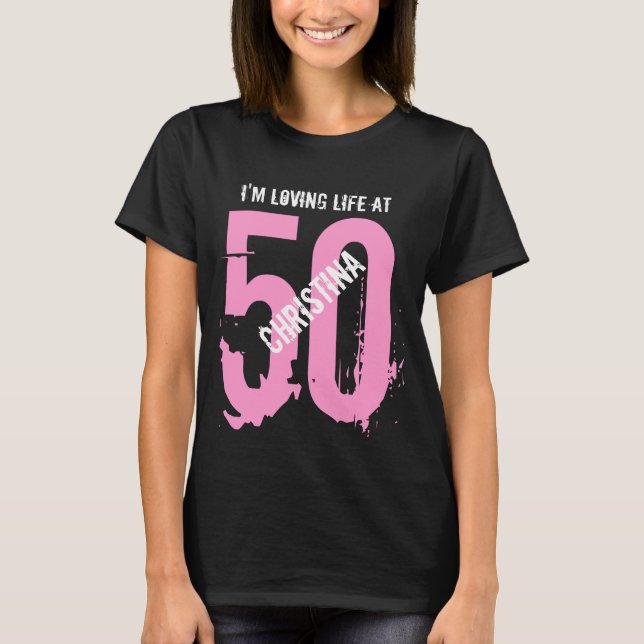 50:e födelsedagspresent eller varje år jag lever tee shirt (Framsida)
