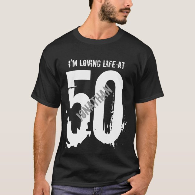 50:e födelsedagspresent eller varje år jag lever tee shirt (Framsida)