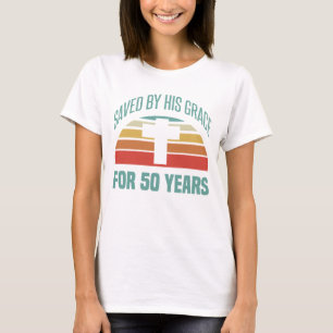 50:e födelsedagspresent för kristna t shirt