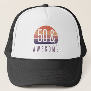 50:e födelsedagspressen Retro Sunset Keps