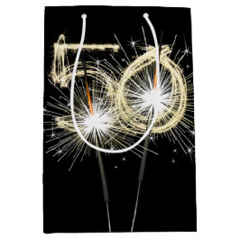 50:e födelsedagssparklers på svart