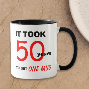 50:e födelsedagstalen Gift Ideas för manar Mugg - 
