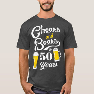 50:e födelsedagstest Theme Funny Cheers och Öl til T Shirt
