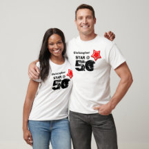 50:e födelsedagstextens Grunge-text med RED Star A