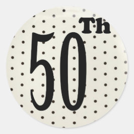 50:e födelsedagstickers runt klistermärke