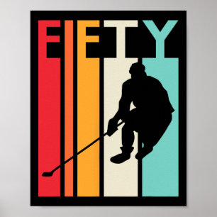 50:e födelsedagstidningen Gift Vintage Hockey 50-å Poster