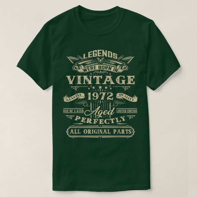 50:e födelsedagstidningen Tee for Legends Född 197 (Design framsida)