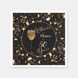 50:e födelsedagstjuren för åren pappersservett
