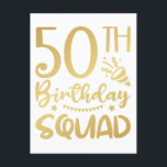 50:e födelsedagstorget 50 Party-besättning Vykort<br><div class="desc">50:e födelsedagstorget 50 Party-besättningsgruppen Friends BDay design Gift Standard Postcard Classic Collection.</div>