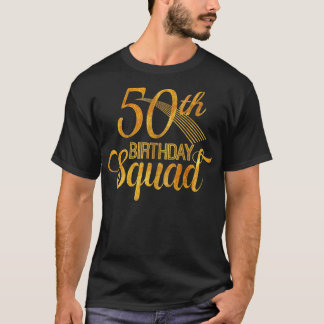 50:e födelsedagstorget Party Bday Gult Guld T Shirt