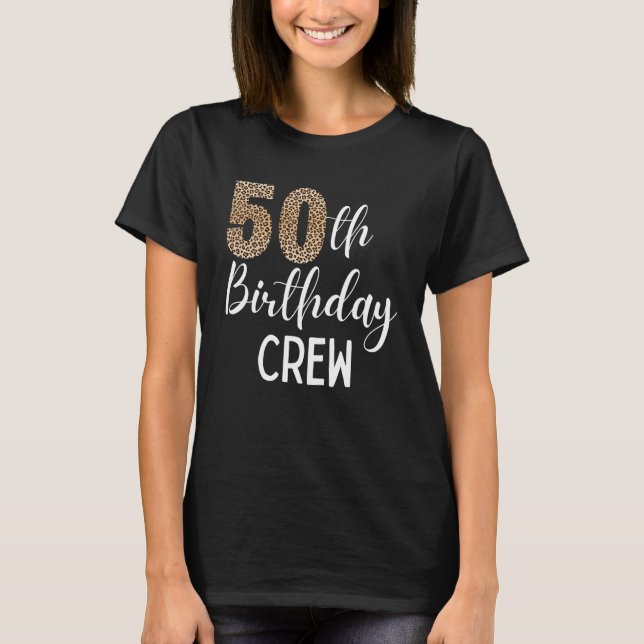 50:e födelsedagstorget Party med leopard T Shirt (Framsida)