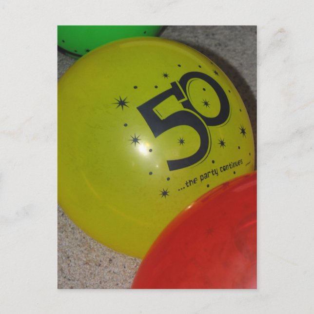 50:e födelsedagsvykort vykort (Framsida)