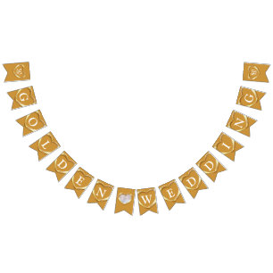 50:e fotobuntning i Golden bröllop på årsdagen Vimplar