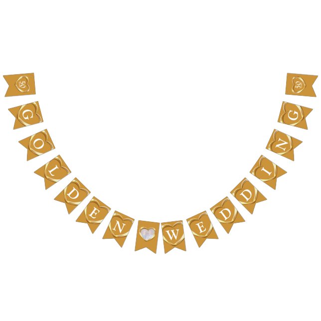 50:e fotobuntning i Golden bröllop på årsdagen Vimplar (Alla)