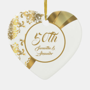 50:e Golden-årsdagen Julgransprydnad Keramik