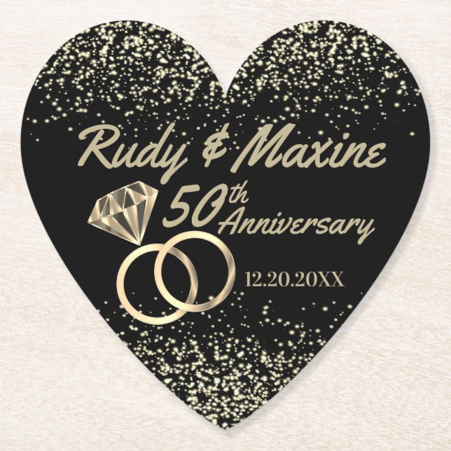 50:e Golden-årsdagen Underlägg Papper (Framsida)