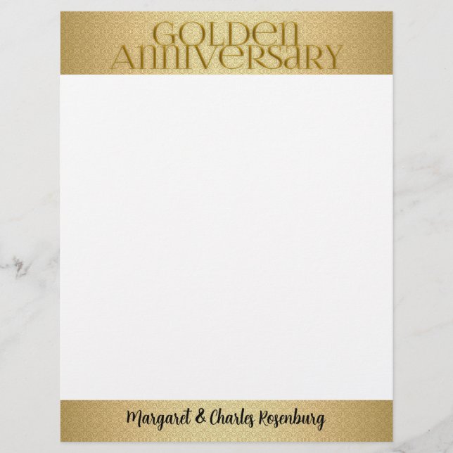50:e Golden Bröllop Annivsersary Namn (Framsida)