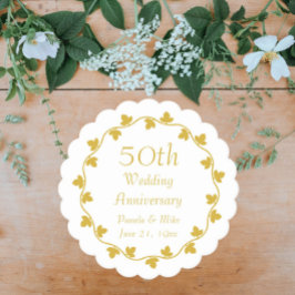 50:e Golden Bröllop-årsdagen av Elfenbenskusten-ut Underlägg Papper