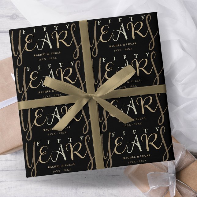 50:e Guld-årsdagen för Bröllop Presentpapper (Skapare uppladdad)