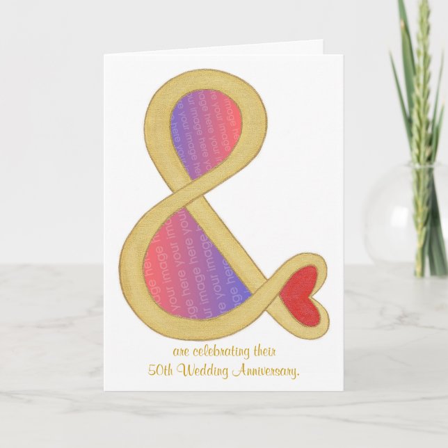 50:e guldårsjubileet av inbjudningar, och signera inbjudan (Framsida)