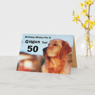 50:e gyllene Årets födelsedag - gyllene kvarlevor Kort