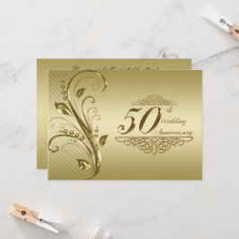 50:e gyllene Bröllop-årsjubileet - inbjudan