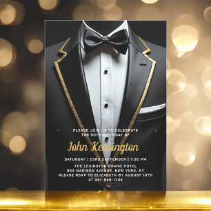 50:e händelsen i Svart- och Guld Tuxedo-dagstidnin Inbjudningar