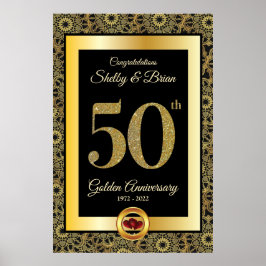 50:e högtidlighållandeskylten Välkomsthälsning Poster