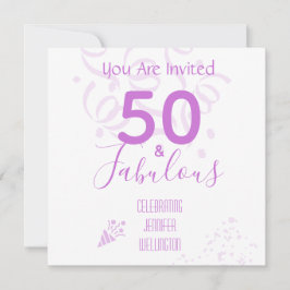 50:e inbjudan till CustomName Shock rosa Party-gru
