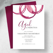 50:e inbjudan till Födelsedagsfest Vin