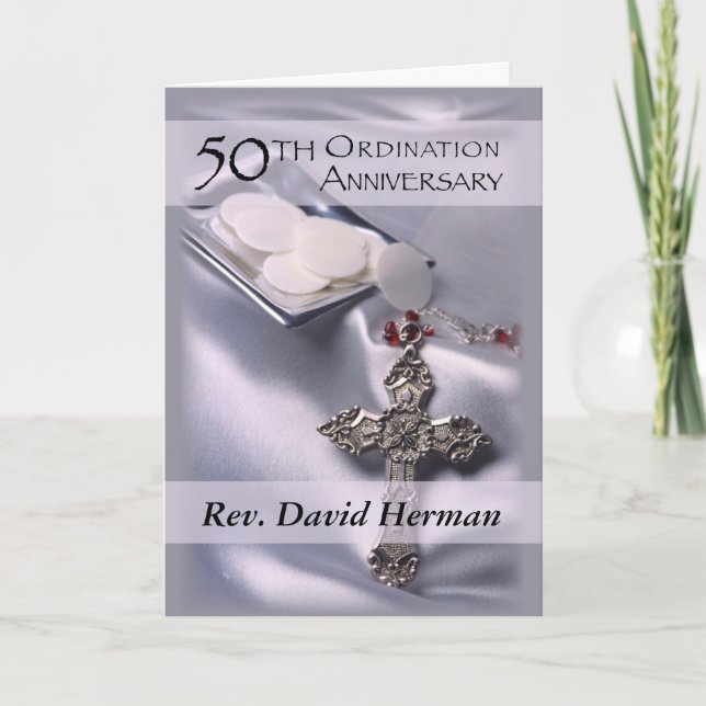 50:e inbjudan till Ordination, Personaliz (Framsida)