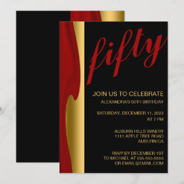 50:e inbjudan till snyggt Guld och Red