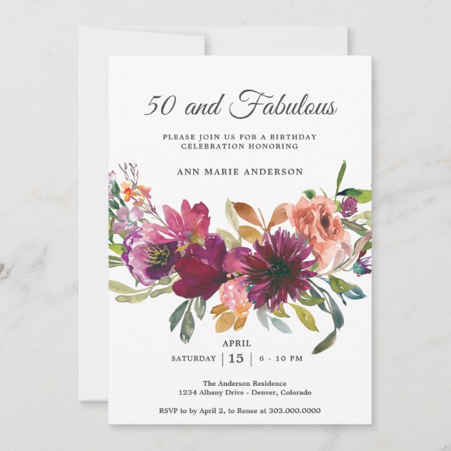 50:e inbjudan till Wildblomsterdag (Framsida)