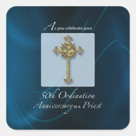 50:e jubileumsfirandet av Priestårsdagen Fyrkantigt Klistermärke
