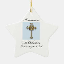 50:e jubileumsfirandet av Priestårsdagen Julgransprydnad Keramik