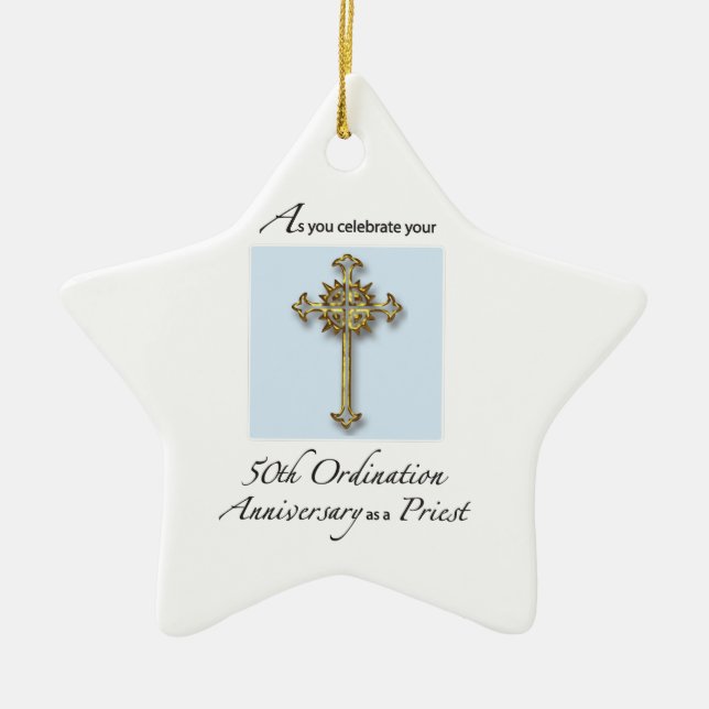 50:e jubileumsfirandet av Priestårsdagen Julgransprydnad Keramik (Framsidan)