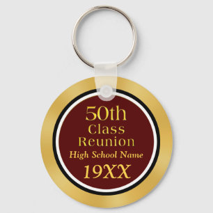 50:e klassens guld och svarta reunion Gift-idéer Nyckelring