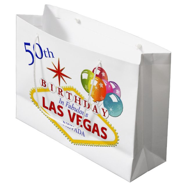 50:e Las Vegas Birthday Gift Bag (Framsidan Vinklad)