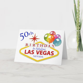 50:e Las Vegas-födelsedagskort Kort